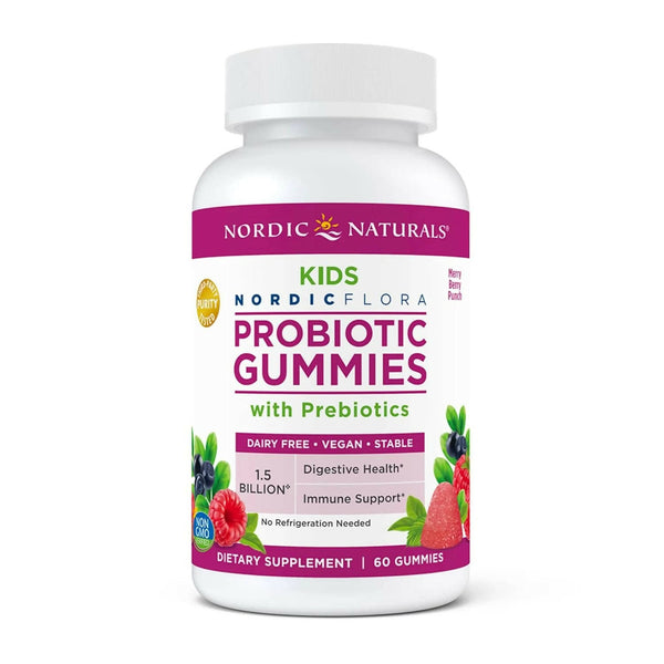 Nordic Naturals Kids Nordic Flora Probiotic Gummies with Prebiotics - Distacart