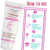 Thumbnail for Vigini Natural Actives Vaginal V-Tightening Whitening Vagina Tight Moisturizer Lubricant Cream Gel - Distacart