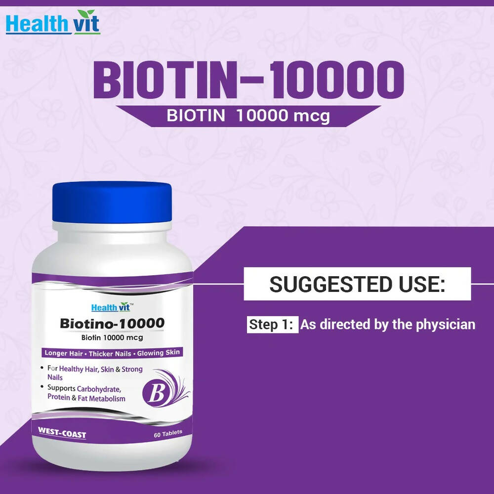 Healthvit Biotino-10000 Tablets - Distacart
