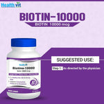 Thumbnail for Healthvit Biotino-10000 Tablets - Distacart