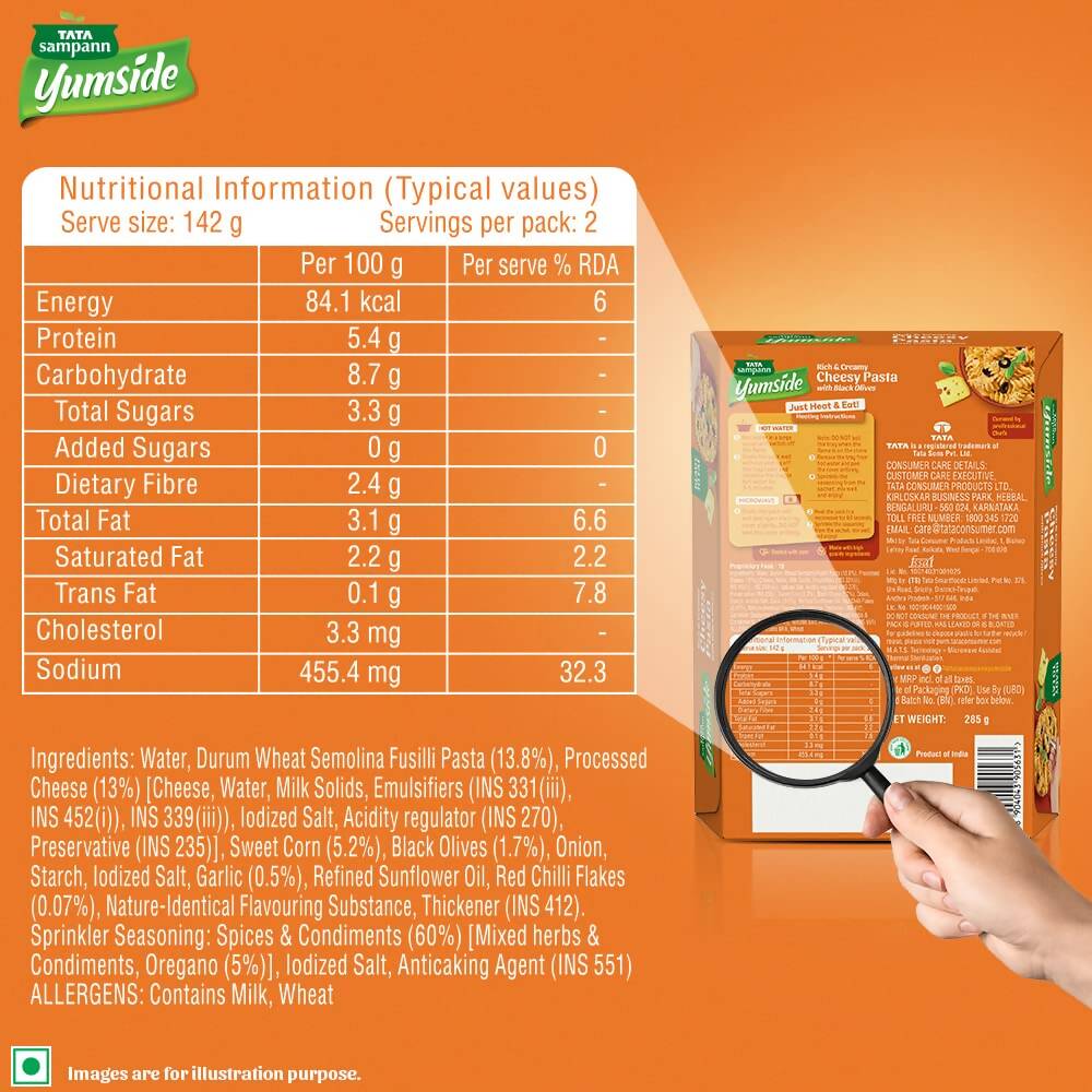 Tata Sampann Yumside Cheesy Pasta - Distacart