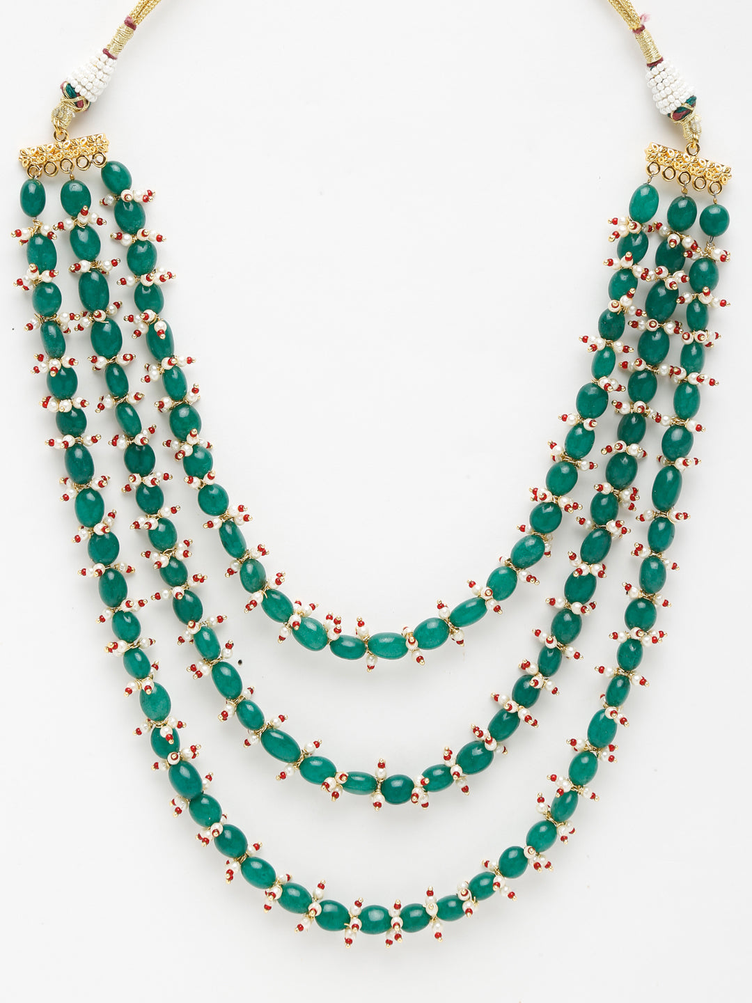 Long Stone Layered Neckpiece - Ruby Raang - Distacart