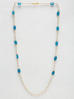 Thumbnail for Stone And Gold Plated Mask Chain - Ruby Raang - Distacart