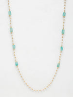 Thumbnail for Stone And Gold Plated Mask Chain - Ruby Raang - Distacart