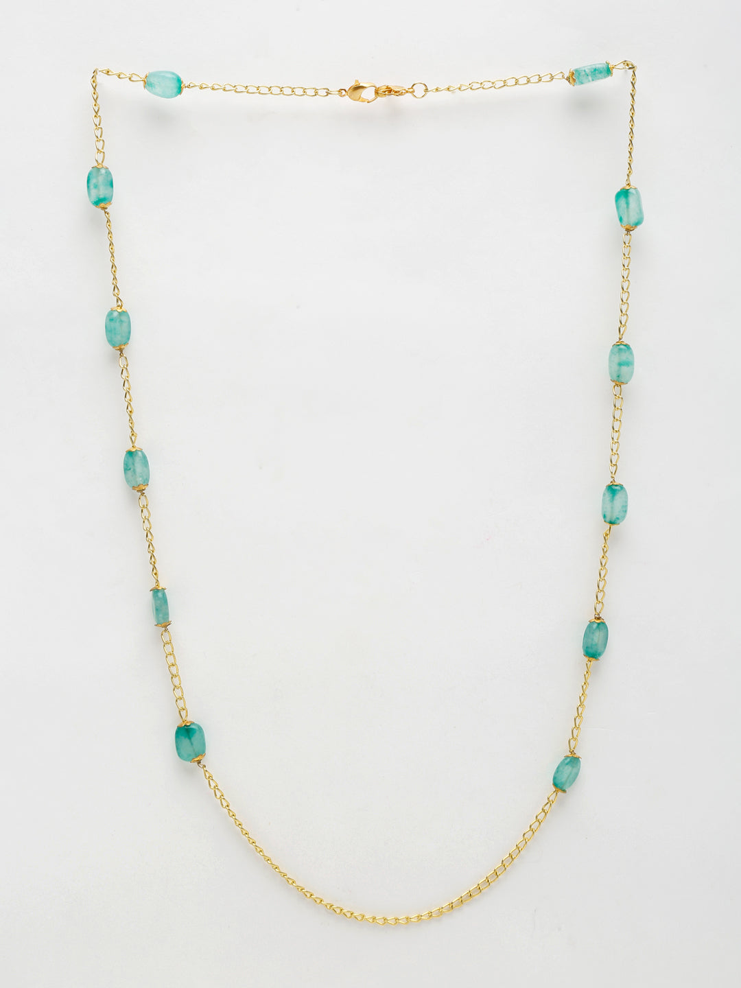 Stone And Gold Plated Mask Chain - Ruby Raang - Distacart