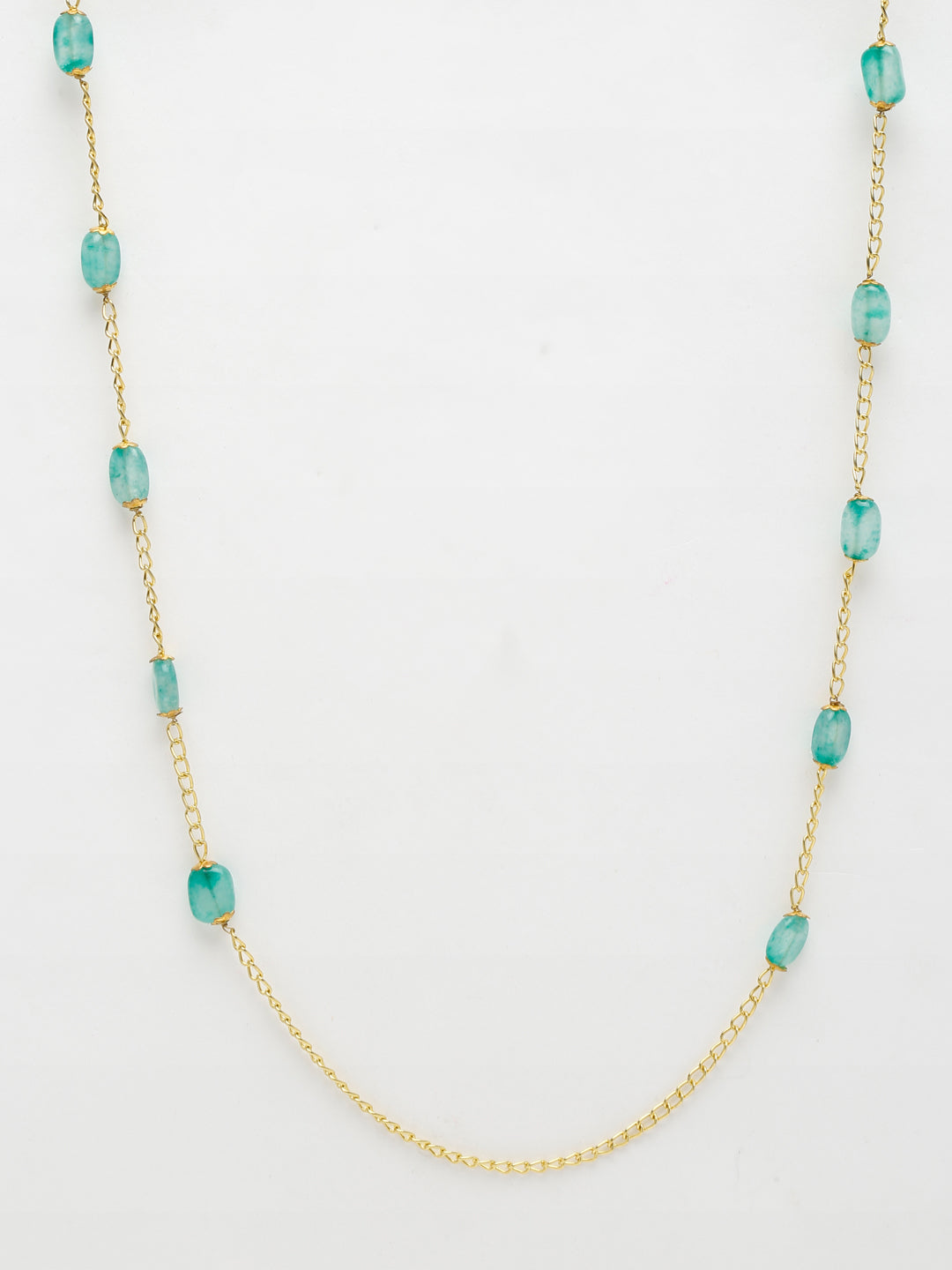 Stone And Gold Plated Mask Chain - Ruby Raang - Distacart