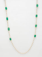 Thumbnail for Stone And Gold Plated Mask Chain - Ruby Raang - Distacart