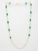 Thumbnail for Stone And Gold Plated Mask Chain - Ruby Raang - Distacart