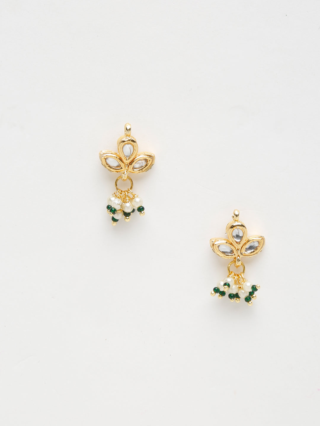 Gold Plated Kundan Studs - Ruby Raang - Distacart