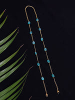 Thumbnail for Stone And Gold Plated Mask Chain - Ruby Raang - Distacart