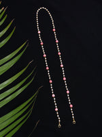 Thumbnail for Stone And Gold Plated Mask Chain - Ruby Raang - Distacart