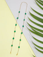 Thumbnail for Stone And Gold Plated Mask Chain - Ruby Raang - Distacart