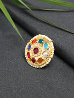 Thumbnail for Kundan Ring - Ruby Raang - Distacart