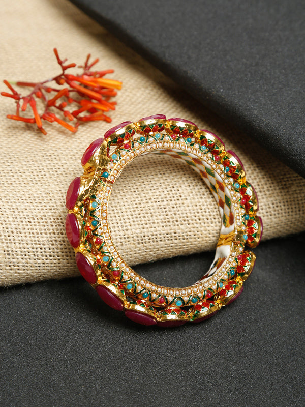 Single Multi Embellished Bangle - Ruby Raang - Distacart