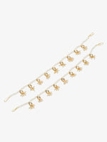 Thumbnail for Women's White Gold Pearl Anklets - Ruby Raang - Distacart