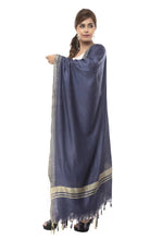 Thumbnail for Mominos Fashion Moeza Slub Cotton Navy Blue Dupatta