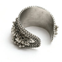 Thumbnail for Mominos Fashion Kamal Johar Oxidised Silver-Plated Ghungroo Handcraft Cuff Bracelet