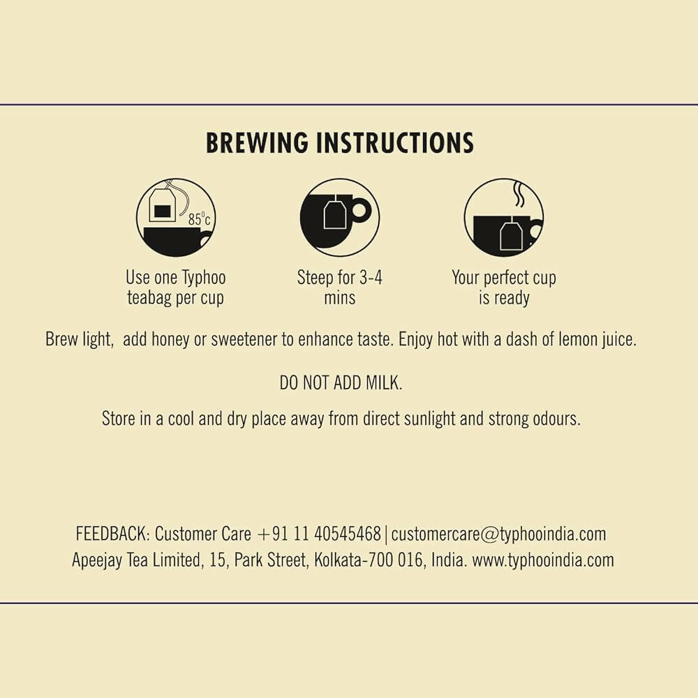 Typhoo Pure Natural Green Tea Bags - Distacart