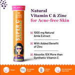 Thumbnail for Chicnutrix Super C - Amla Extract & Zinc Effervescent Tablets - Orange Flavor - Distacart