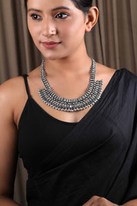 Thumbnail for Priyaasi Women German Silver Oxidised Necklace - Distacart
