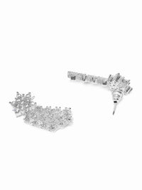 Thumbnail for Priyaasi Women American Diamond Silver Plated Ethnic Jewellery Set - Distacart