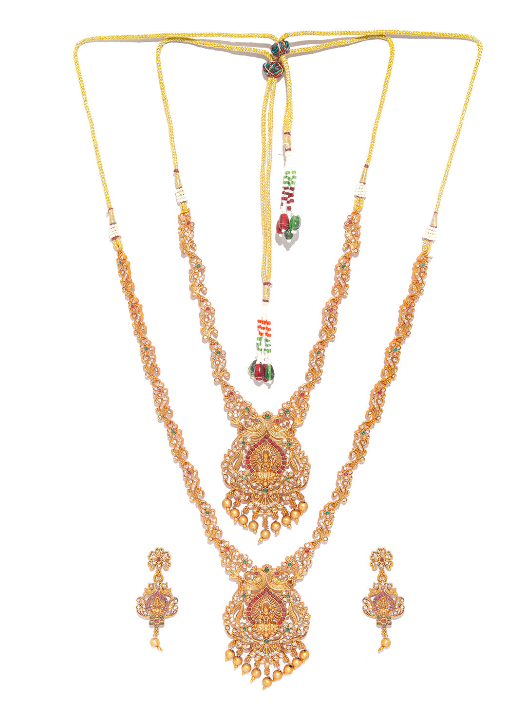Priyaasi Women Traditional Gold Plated Real Kemp Goddess Laxmi Jewelley Set - Distacart