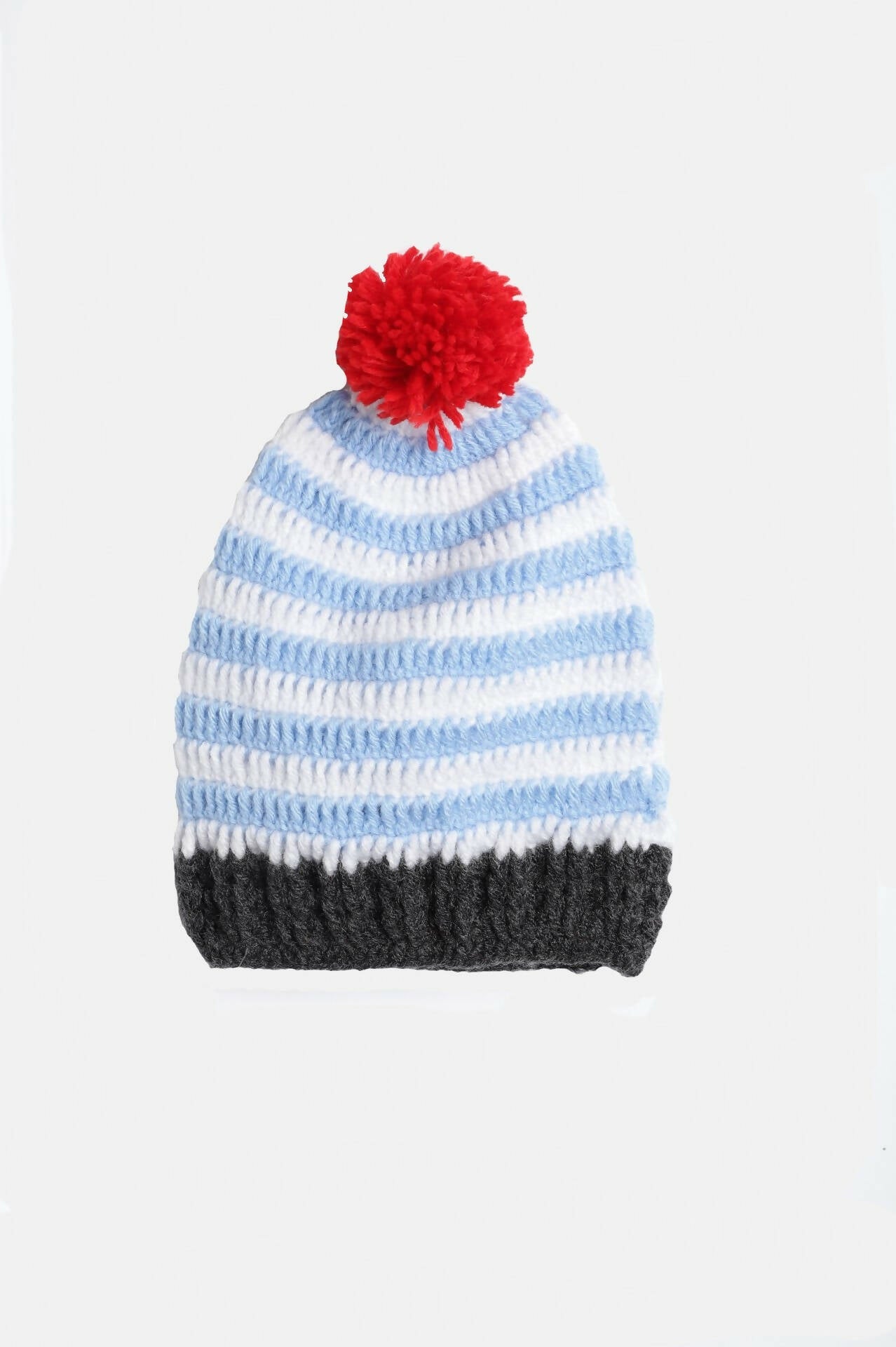 Chutput Kids Woollen Hand Knitted Fish And Pom Pom Detail Cap - Multicolor - Distacart