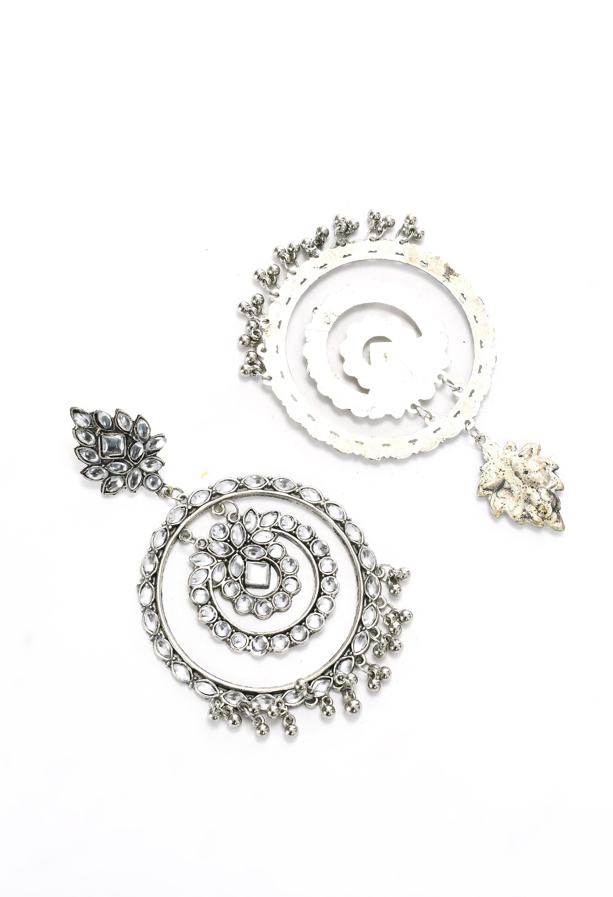 Mominos Fashion Johar Kamal Women's White Kundan Circles Earrings - Distacart