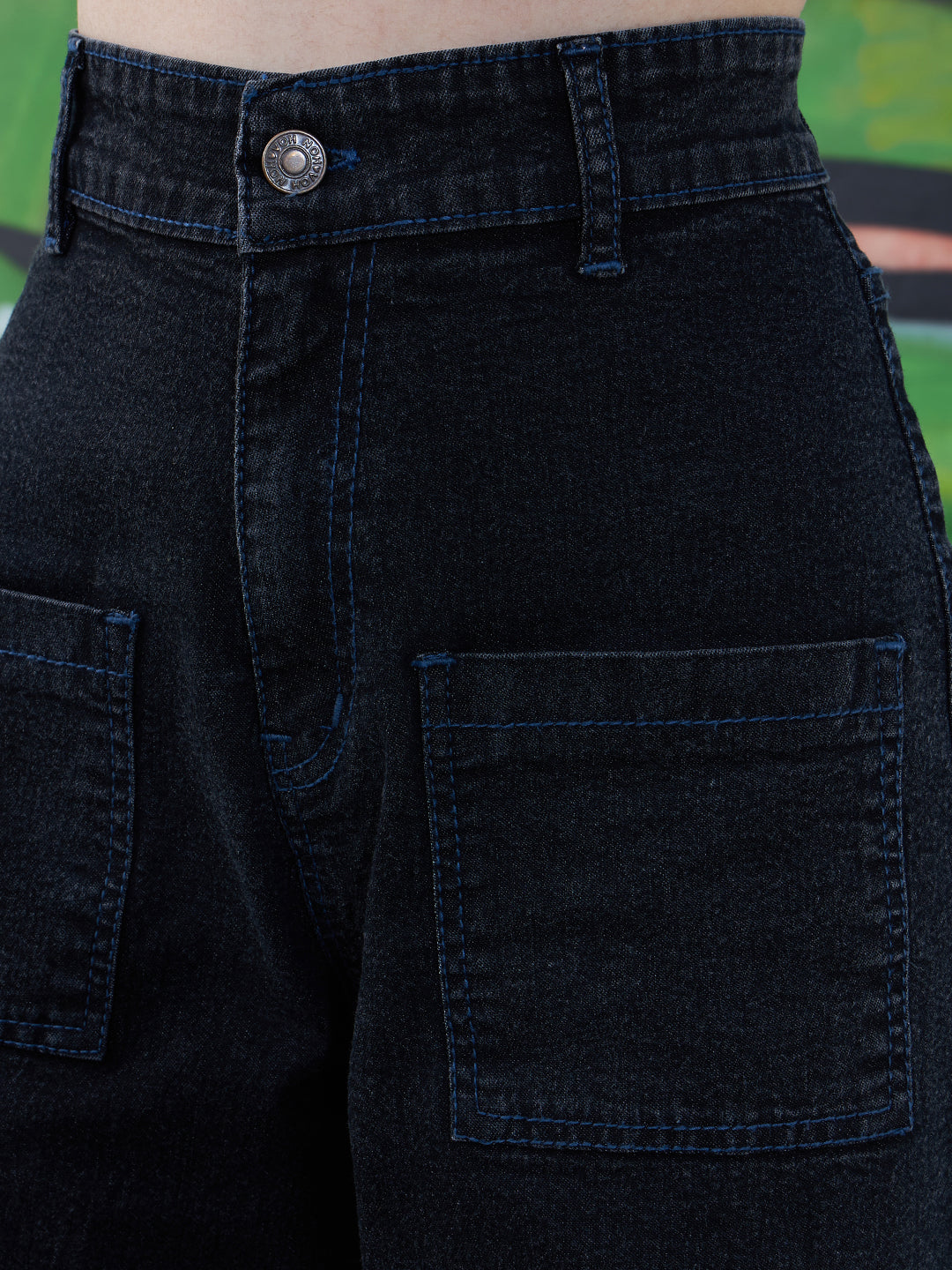 Lyush Girls Black Acid Wash Raw Hem Straight Jeans - Distacart