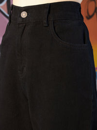 Thumbnail for Lyush Girls Black Acid Wash Carrot Fit Ripped Jeans - Distacart