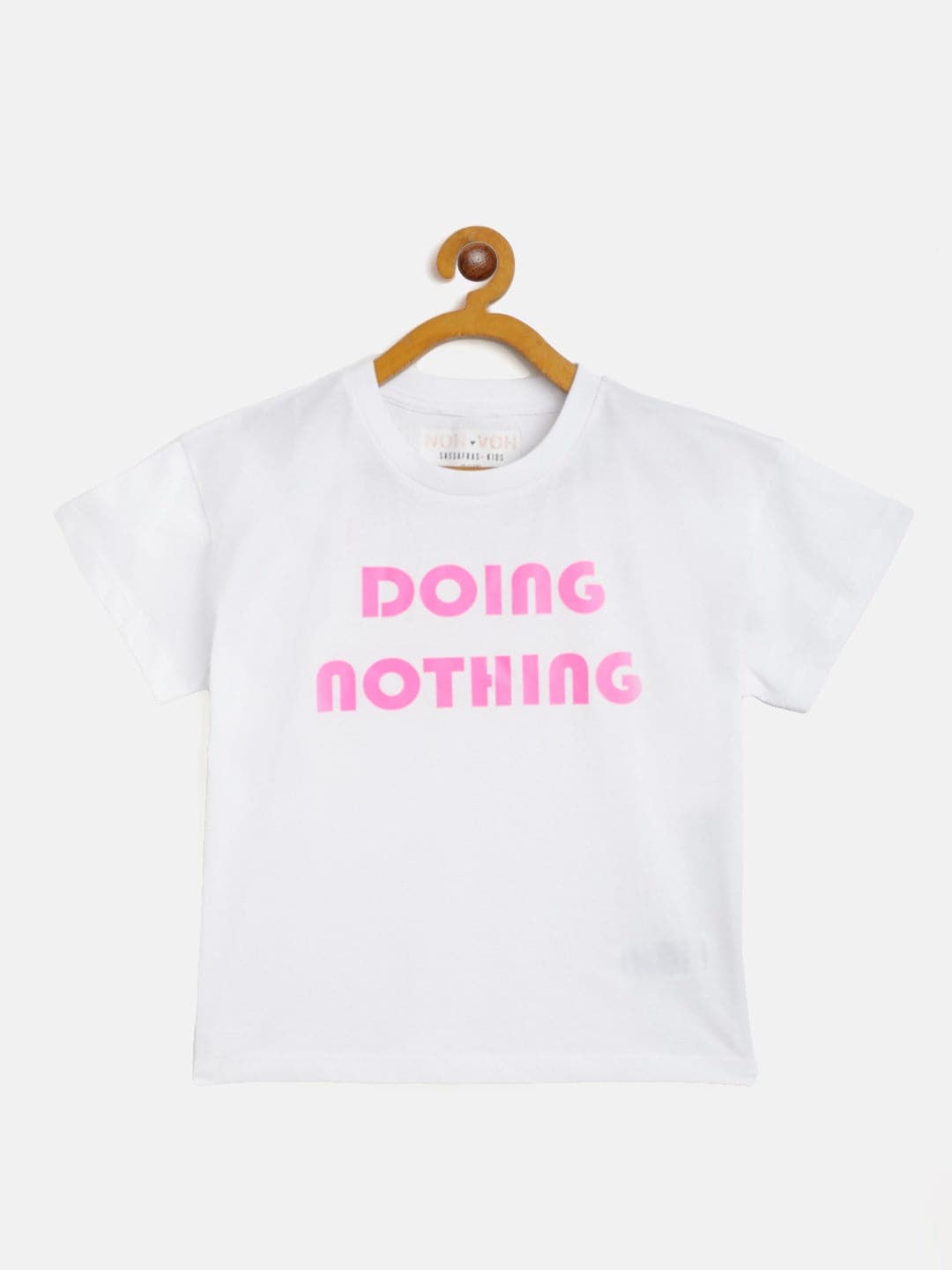 Lyush White Doing-Nothing T-Shirt For Girls - Distacart