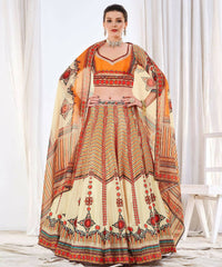 Thumbnail for Wedding Designer Offwhite Chinon Lehengha Choli - Anbazaar - Distacart