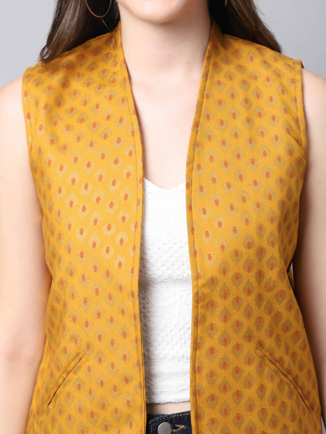 Even Apparels Multi Viscose Rayon Open Front Women's Waistcoat - Distacart