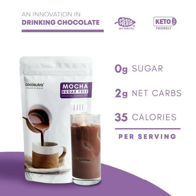 Cocosutra Lite- Sugar Free Mocha Drinking Chocolate Mix - Distacart