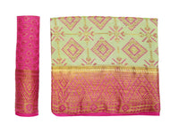Thumbnail for Mimosa Women's Patola Style Art Silk Green Saree - Distacart
