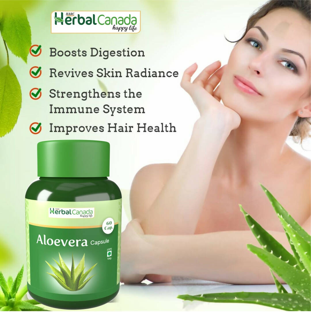 Herbal Canada Aloe Vera Capsules - Distacart