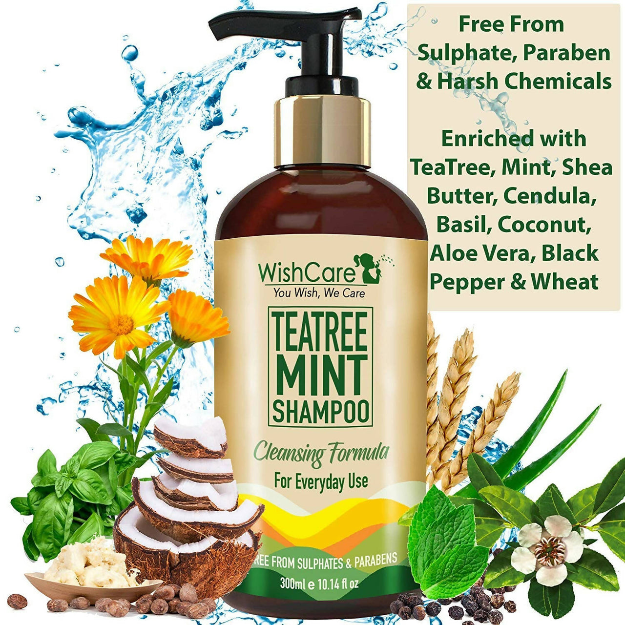 Wishcare Tea Tree Mint Shampoo - Distacart