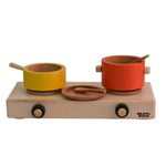 Thumbnail for Nesta Toys Wooden Gas Stove and Cooking Set For Kids - Distacart