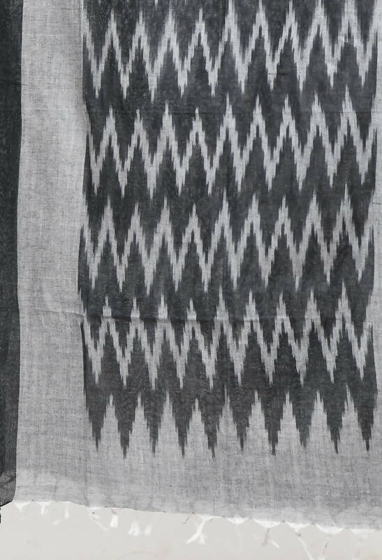 Mominos Fashion Moeza Women's Handloom Cotton Ikkat Black Dupatta - Distacart