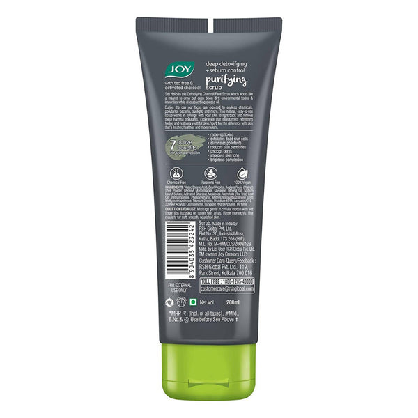 Joy Purifying Scrub With Tea Tree & Activated Charcoal - Distacart
