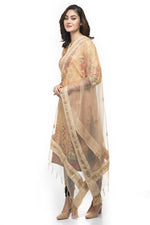 Thumbnail for A R Silk Women's Orgenza Cotton Gota Work Golden Fancy Dupatta