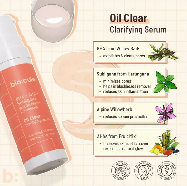 Biocule Oil Clear Clarifying Face Serum - Distacart