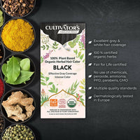 Thumbnail for Cultivator's Organic Herbal Hair Color - Black - Distacart