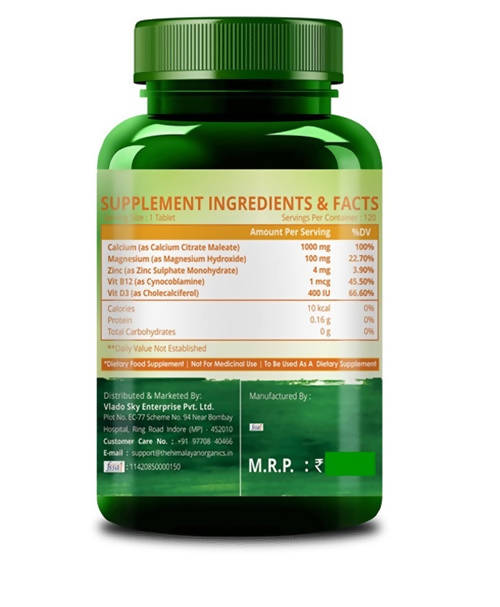 Himalayan Organics Calcium+Magnesium+Zinc D3 & B12