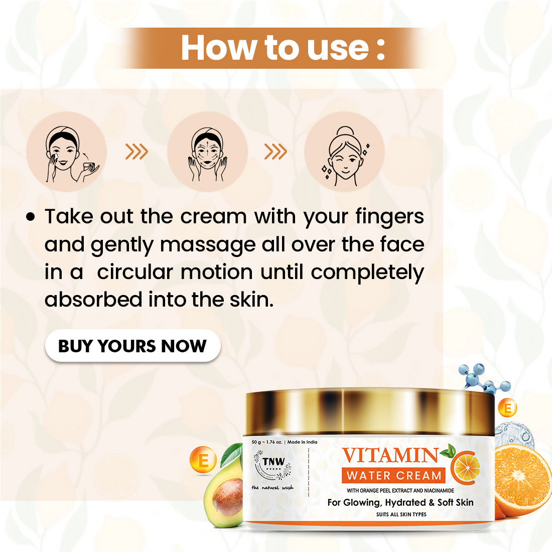 The Natural Wash Vitamin C Water Cream For Hydrated Skin - Distacart