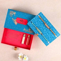 Thumbnail for Set of 2 Fancy Pastel Rakhi and Fruit N Nut Chocolates - Distacart