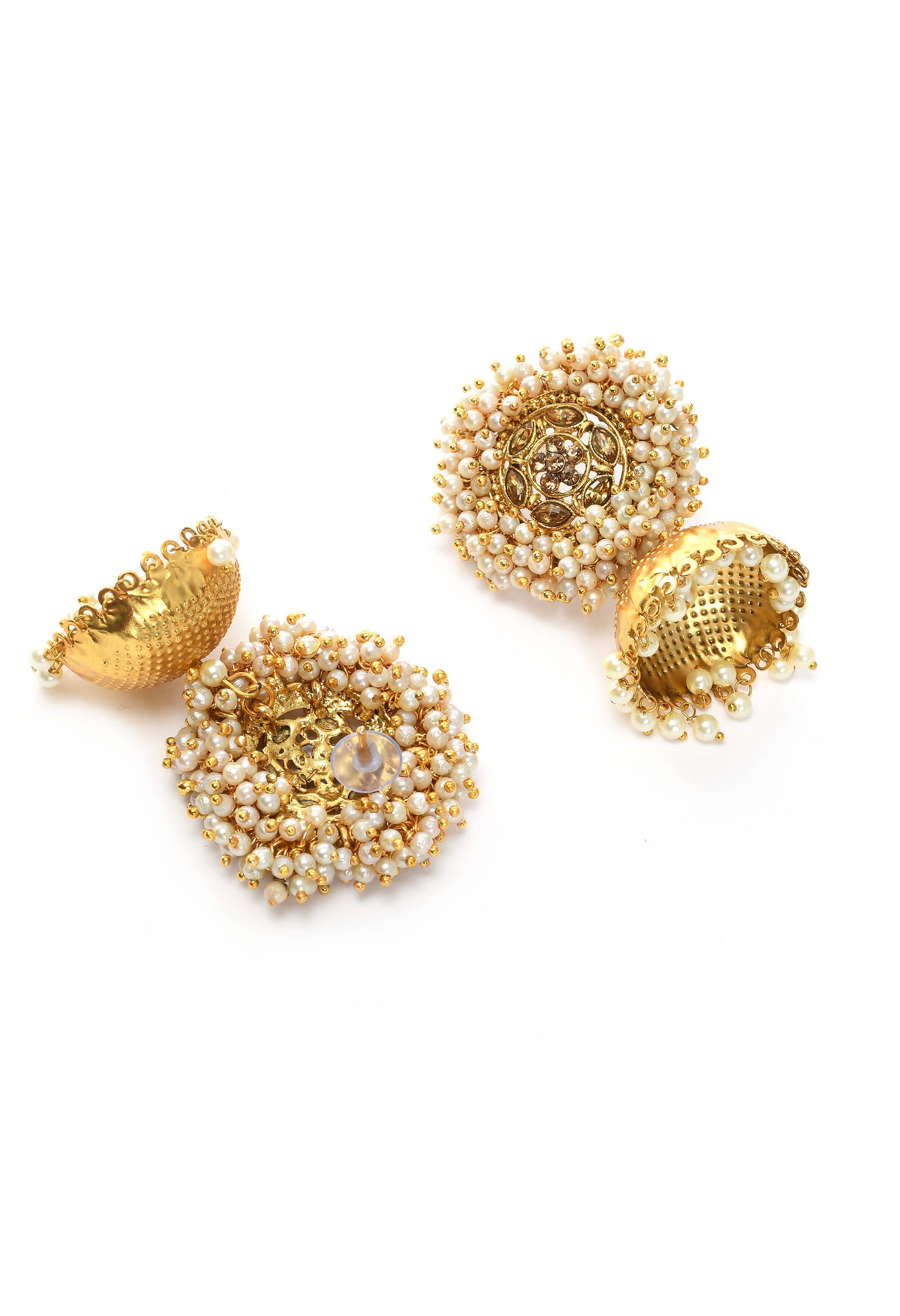 Mominos Fashion Johar Kamal Gold-Plated & Bead Party Wear Jhumka - Distacart