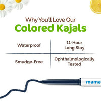 Thumbnail for Mamaearth Long Stay Colored Kajal for 11-Hour- Deep Ocean Blue - Distacart