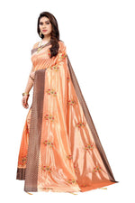 Thumbnail for Vamika Orange Crepe Embroidery Saree (Nirali Orange)