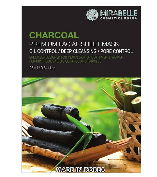 Mirabelle Korea Charcoal Premium Facial Sheet Mask - Distacart